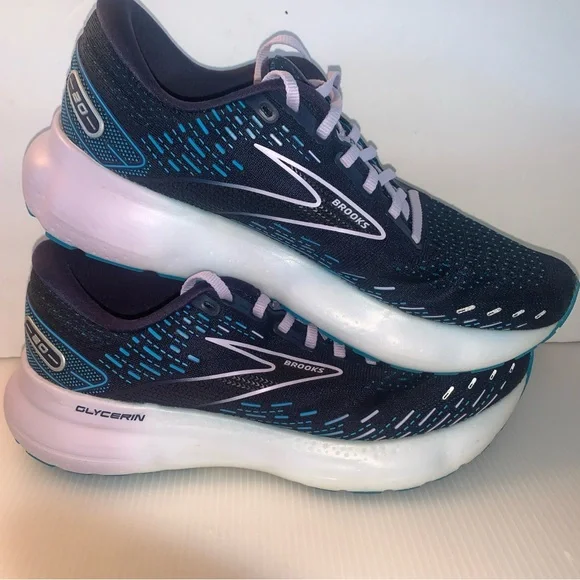 Brooks Glycerin 20 running jogging sneakers shoes women’s size:10 blue - Picture 5 of 13
